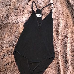 Classic low cut black bodysuit - worn once